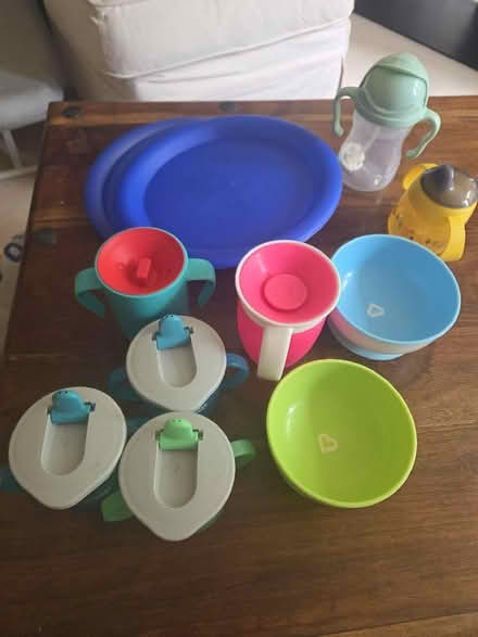 Photo of free Miscellaneous baby cups and bowls (Teddington TW11) #1