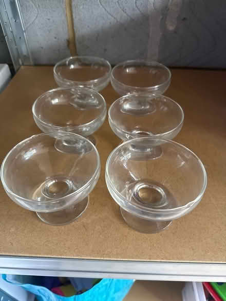 Photo of free 6 glass prawn cocktail dishes (Stone Cross BN24) #1