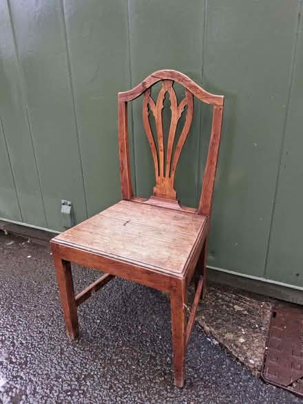 Photo of free Wooden Chairs with back detail (Lower Hengoed SY10) #1