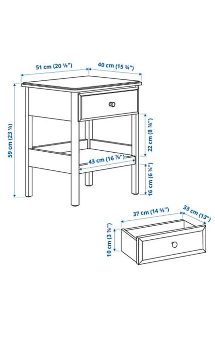 Photo of free Bedside table (Elvetham Heath GU51) #3
