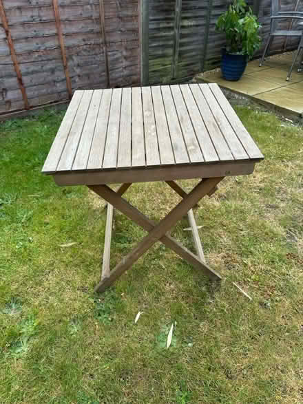 Photo of free 2 x Garden tables and 1 chair (Chessington KT9) #4