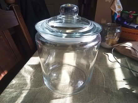 Photo of free Large Glass Biscuit Jar 3.9L (Never used) (St Andrew's Wharf DE1) #1