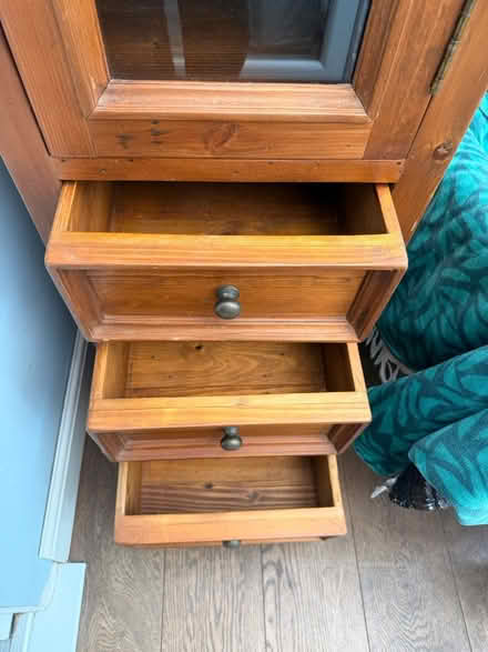 Photo of free Wood and glass cabinet (SY2) #3