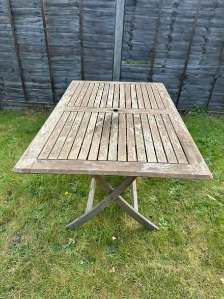 Photo of free Wooden garden table (Chessington KT9) #1