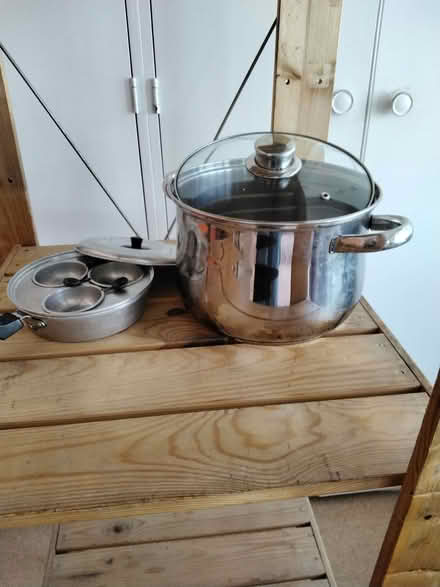 Photo of free Large cooking pot and small egg poacher (Allerton L18) #1