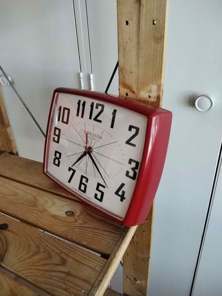 Photo of free Red wall clock (Allerton L18) #2