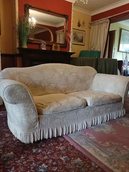 Photo of free 3 seater sofa off white fabric (Blakenall WS3) #1