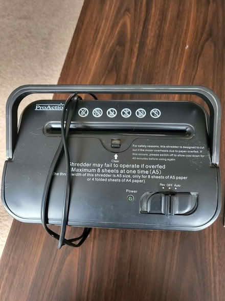 Photo of free Electric Paper Shredder (Holywell WD18) #1