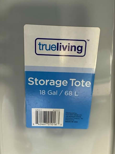 Photo of free Two 18 Gallon Storage Totes (Pembroke Pines) #2