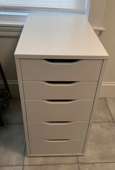 Photo of free White IKEA ALEX 5-drawer unit (Union Square/Prospect Hill) #1