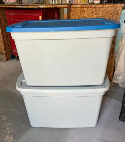 Photo of free Two 18 Gallon Storage Totes (Pembroke Pines) #1