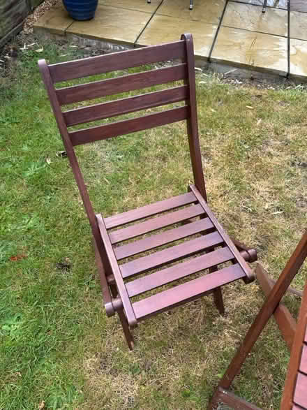 Photo of free 2 x Garden tables and 1 chair (Chessington KT9) #2