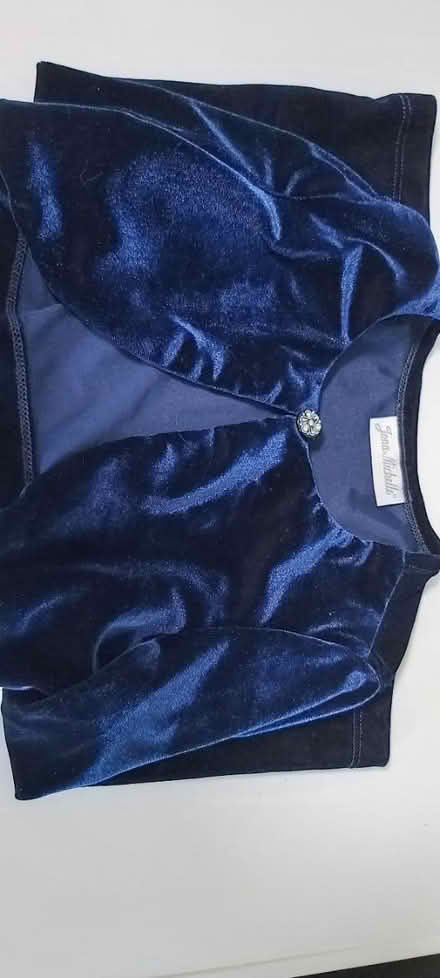 Photo of free Childs Navy velour bolero (Woolton L25) #2