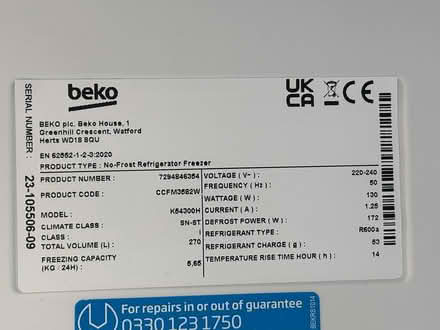 Photo of free Fridge freezer (Otford) #2
