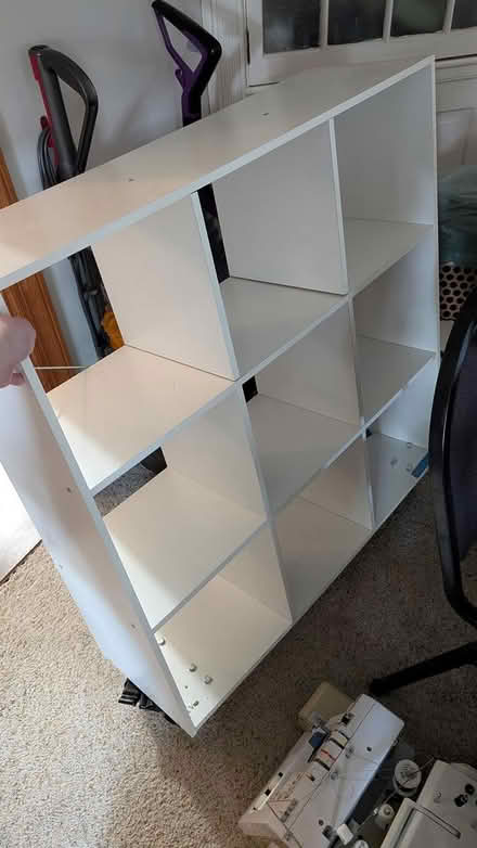 Photo of free white 9-cube organizer (Elkton Heights neighborhood) #1
