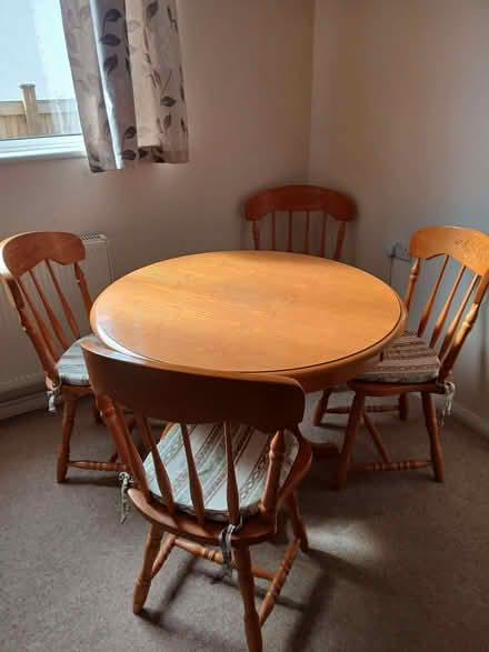 Photo of free Pedestal Table & 4 Chairs (Bussage GL6) #1