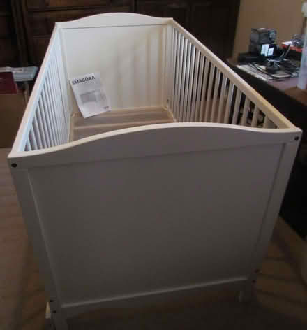 Photo of free IKEA SMAGORA Cot, no Mattress (Bernards Heath AL3) #1
