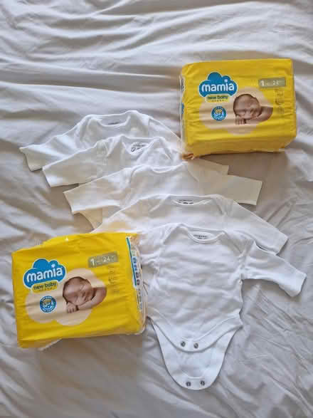 Photo of free Nappies & Vests for new born (LS17 5BE) #1