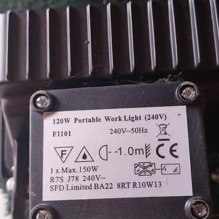 Photo of free Work lamp (Callow End WR2) #2