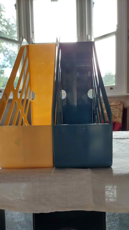 Photo of free 2 plastic magazine racks (St Werburgh's) #3