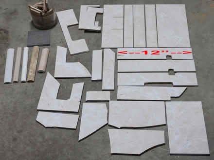 Photo of free Box of Ceramic Tile Pieces (West Townsend) #1
