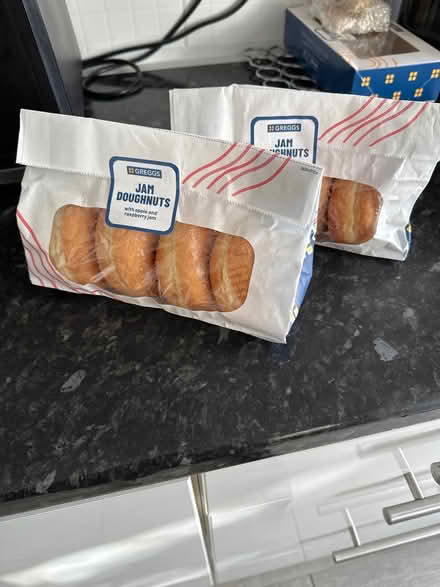 Photo of free Greggs jam doughtnuts (Chessington KT9) #1