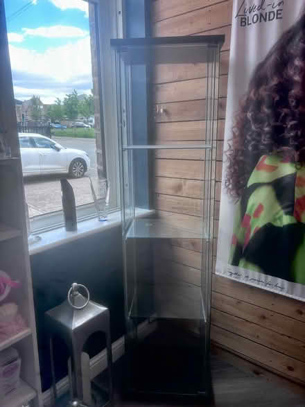 Photo of free Glass display cabinet with door (Greengates Bradford) #1