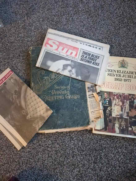 Photo of free Scrap book of old newspaper clippings royal events (Orgreave S13) #1
