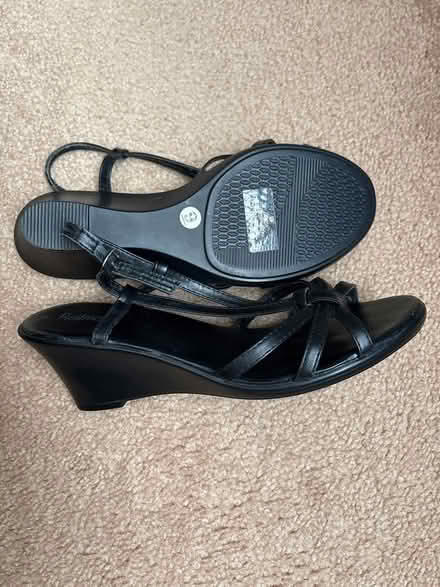 Photo of free Black wedge women’s sandals (NW Aurora) #1