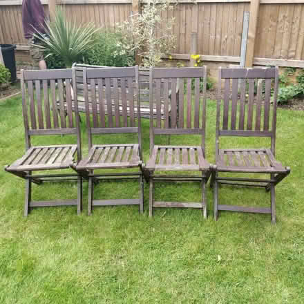Photo of free 4 Wooden Folding Garden Chairs (Tupsley HR1) #1