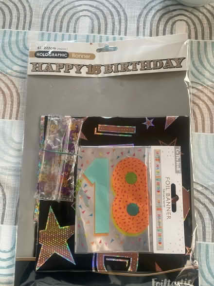 Photo of free 18th Birthday Banner and bits (Wallington SM6) #1