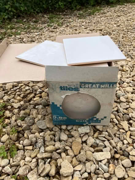 Photo of free 6" white tiles. (Downend GL6) #2