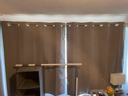 Photo of free Grey curtains (50x54 inches - width x length) (Bernards Heath AL1) #2