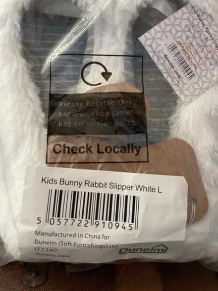 Photo of free Unused Kids Bunny slippers (Littlemore OX4) #2