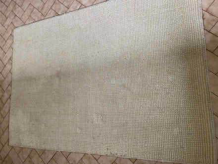 Photo of free Next wool rug 122 x 177cm, white/ green (Churchstoke SY15) #1