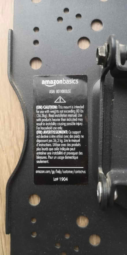 Photo of free TV wall mount bracket (Foxhill S6) #2