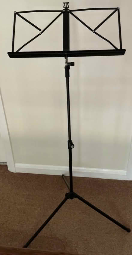 Photo of free Music stand, fully adjustable, folds down for easy transport (Booker HP12) #2