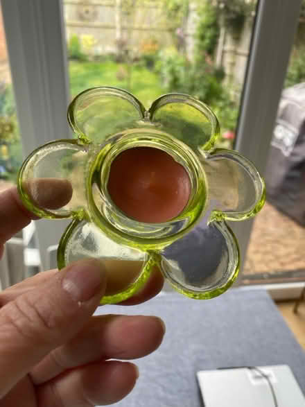 Photo of free Pale green glass tea light holders (Great Bourton, OX17) #2