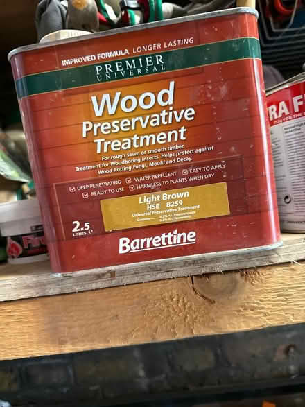 Photo of free Light brown wood preservative (W13) #1