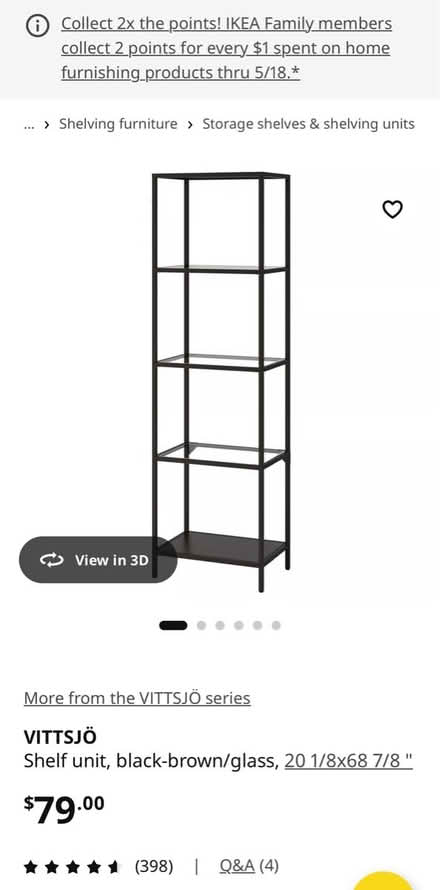 Photo of free Glass IKEA shelf (Kensington Brooklyn) #2