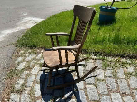 Photo of free Wood rocking chair (West Groton) #1