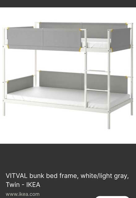 Photo of free Ikea Vitval bunk beds, white metal (Selsey) #1