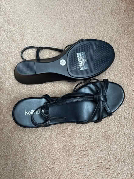 Photo of free Black wedge women’s sandals (NW Aurora) #2