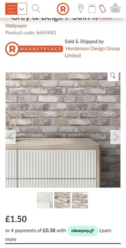 Photo of Brick/Stone effect wallpaper/tiles (Burnley BB11) #1