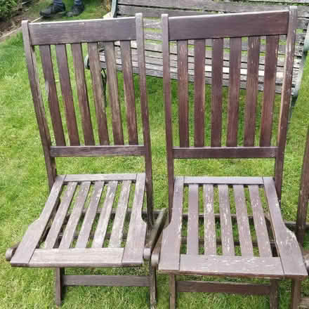 Photo of free 4 Wooden Folding Garden Chairs (Tupsley HR1) #2