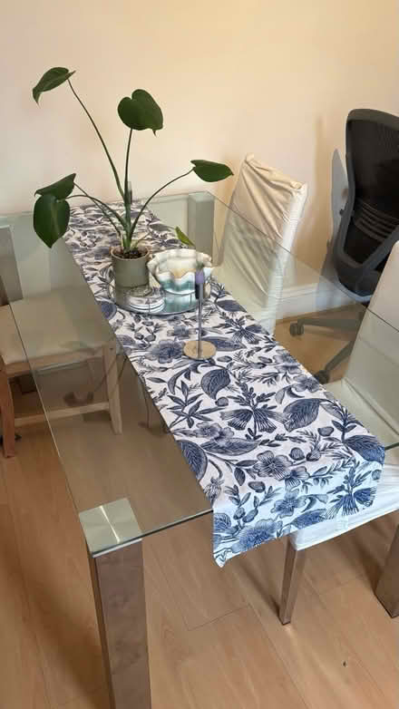 Photo of free Glass Table with Steal Legs (SW15) #1