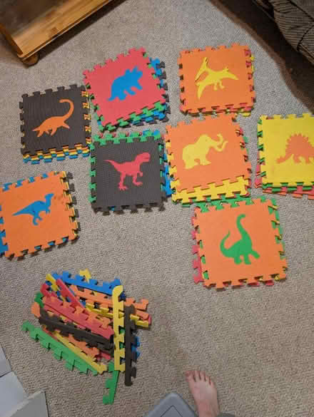 Photo of free Used foam dinosaur squares (Bowie) #3
