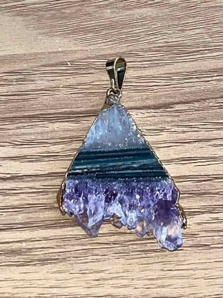 Photo of free Amethyst crystal slice pendant - new (New Eltham SE9) #1