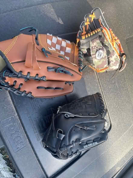 Photo of free 3 kids baseball mitts (Mount Vernon) #1