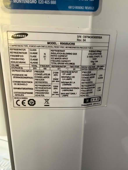 Photo of free Samsung RSG5UCRS American-style fridge freezer. (Heald Green SK8) #4